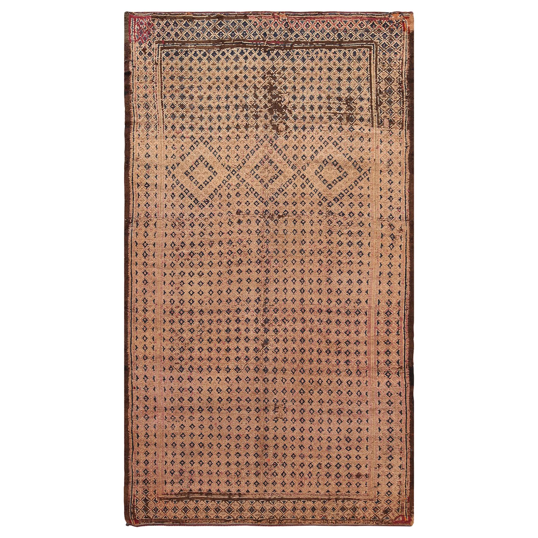 Tapis marocain géométrique vintage Brown. 5 ft 9 in x 10 ft