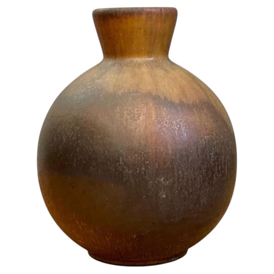 Vintage Brown Glazed Ceramic Vase