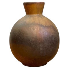 Vintage Brown Glazed Ceramic Vase