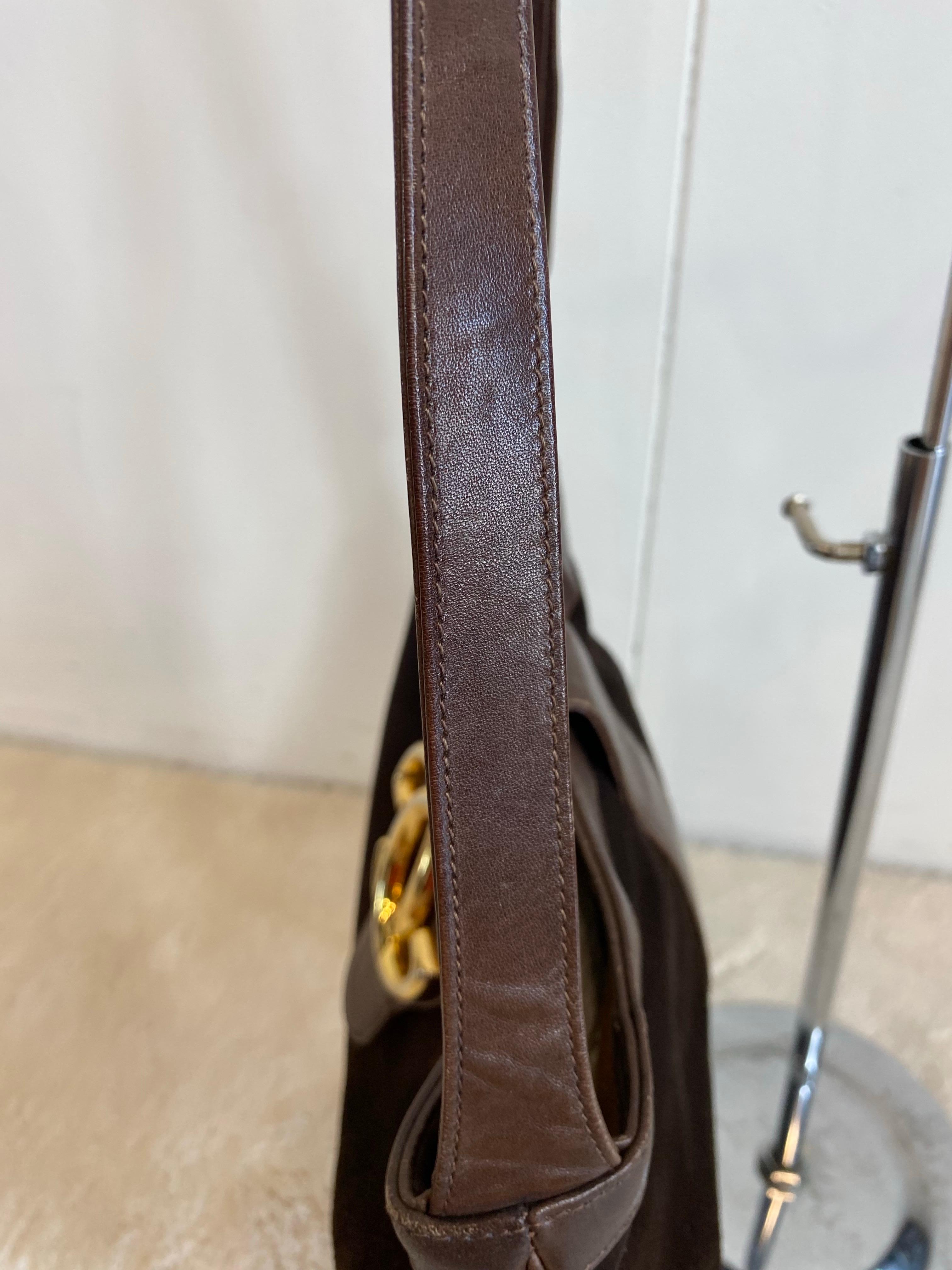 Bolso vintage marrón de Gucci. en venta 1