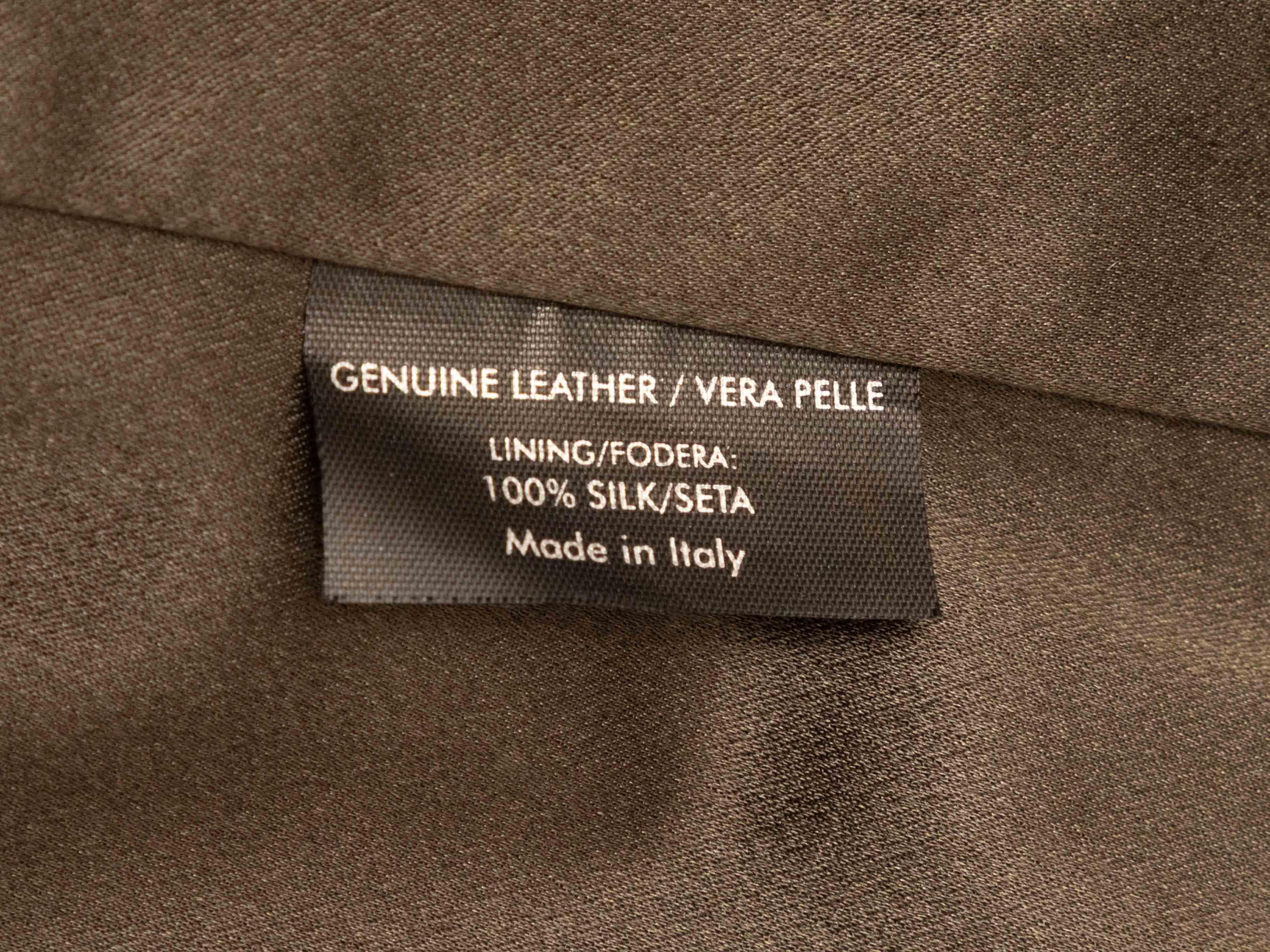 Vintage Braun Gucci Ärmelloses Lederkleid Größe IT 40 im Zustand „Gut“ im Angebot in New York, NY
