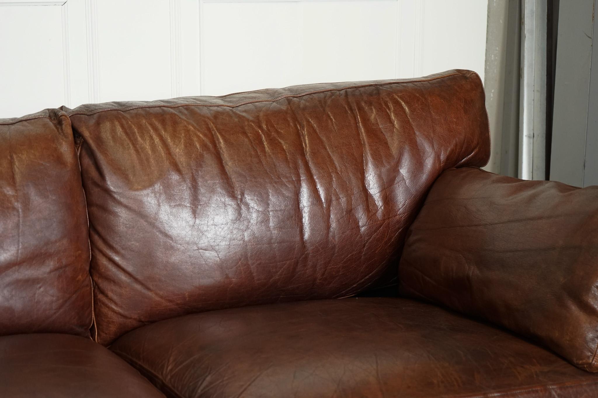 20th Century VINTAGE BROWN HERITAGE LEATHER 2 TO 3 SEATER SOFA MATCHING ARMCHAIRS AVAiLABLE