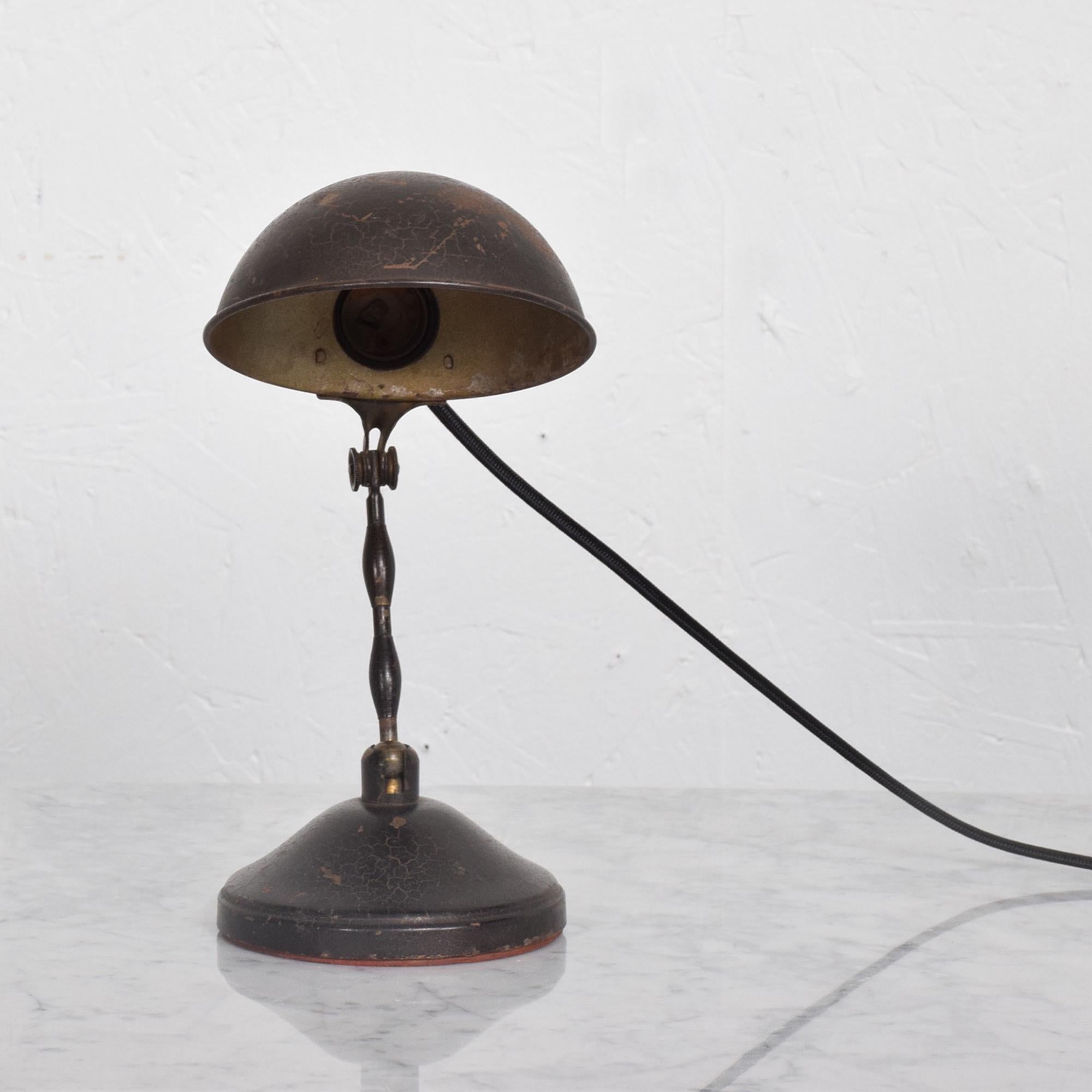 Mid-Century Modern Vintage Brown Industrial Desk Lamp Wall Sconce Adjustable Light Midcentury Era