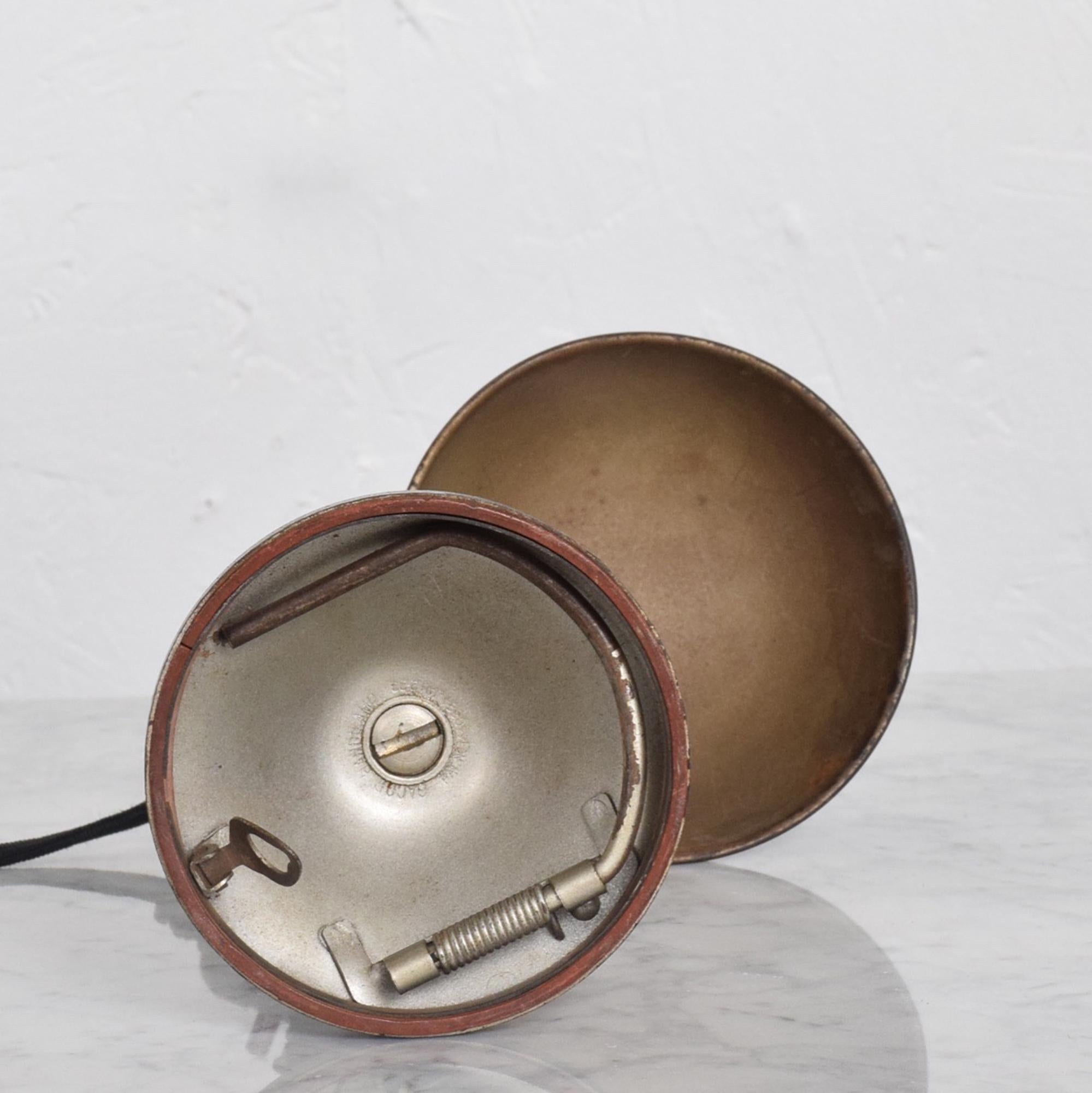 Metal Vintage Brown Industrial Desk Lamp Wall Sconce Adjustable Light Midcentury Era