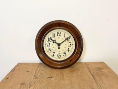 Vintage Brown Iron Clock, 1930s