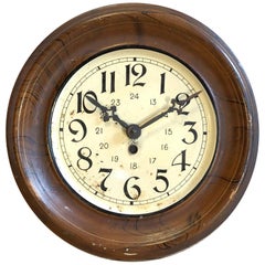 Vintage Brown Iron Clock, 1930s