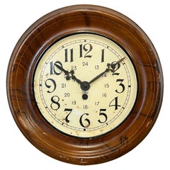 Retro Brown Iron Clock, 1930s