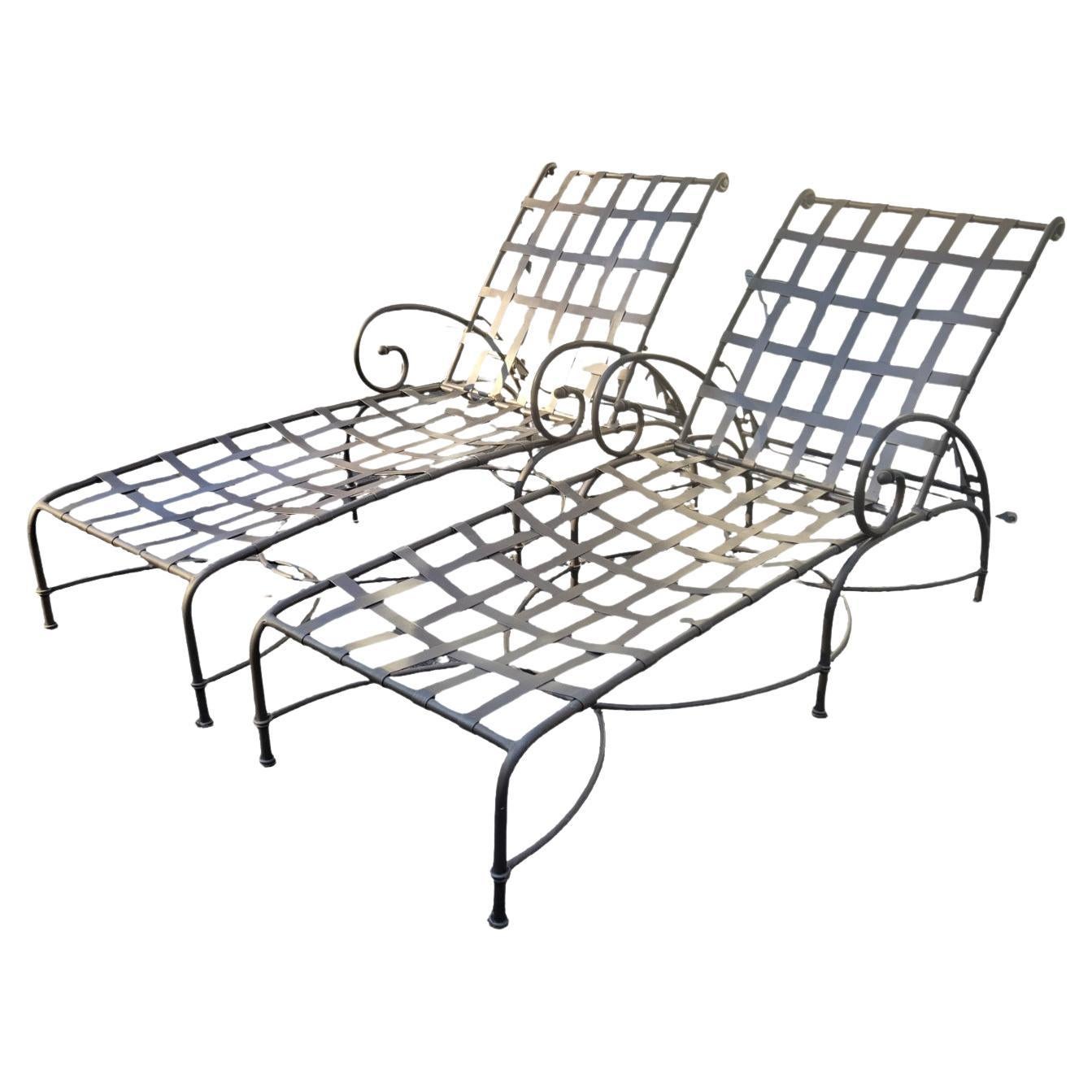 Vintage Brown Jordan Adjustable Chaise Lounge Chairs For Sale