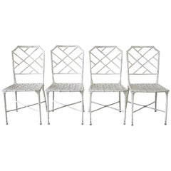 Vintage Brown Jordan Calcutta Side Dining Chairs in White