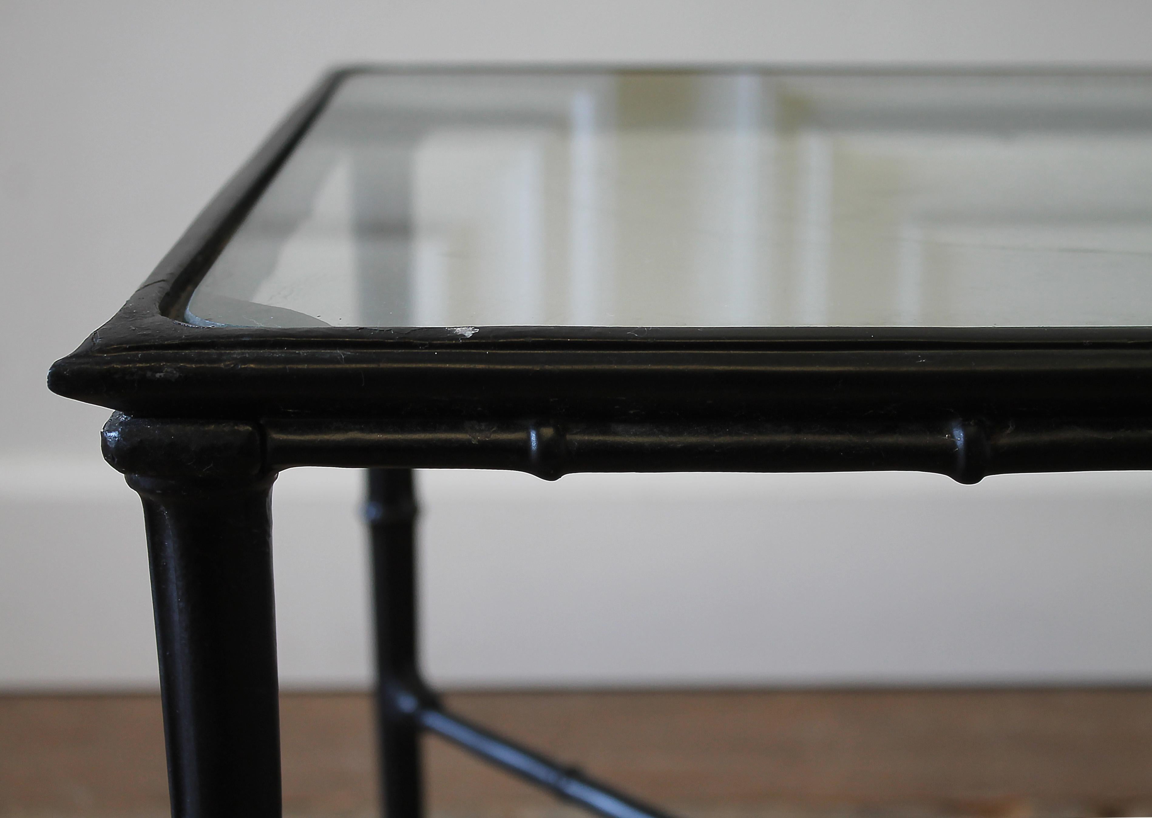 Chinese Chippendale Vintage Brown Jordan Calcutta Side Tables, Pair