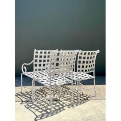 Vintage Brown Jordan Cast Aluminum “Florentine” Dining Chairs - Set of 4