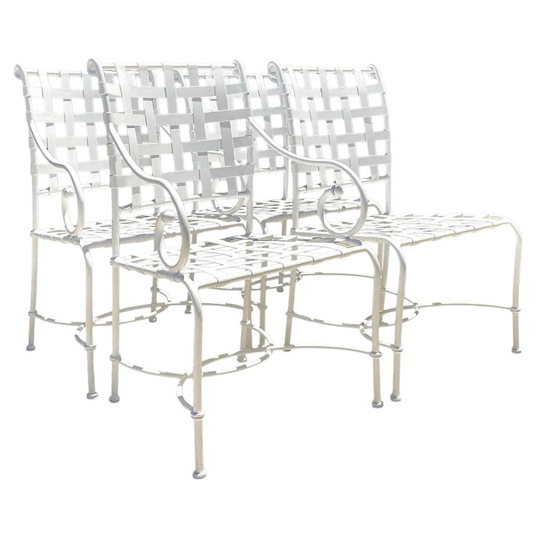 Vintage Brown Jordan Cast Aluminum “Florentine” Dining Chairs - Set of 4