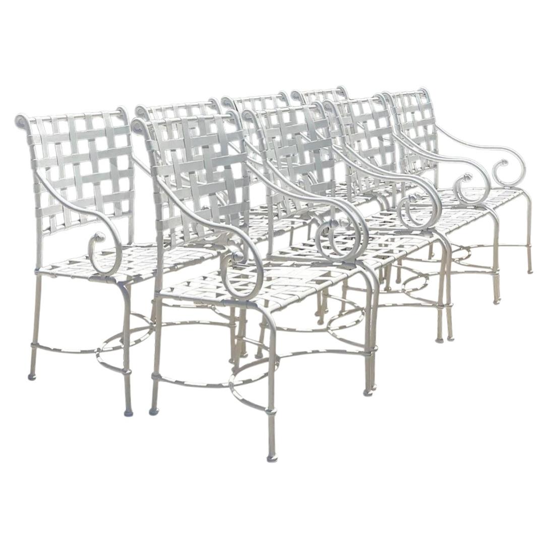 Vintage Brown Jordan Cast Aluminum “Florentine”:Dining Chairs - Set of 8