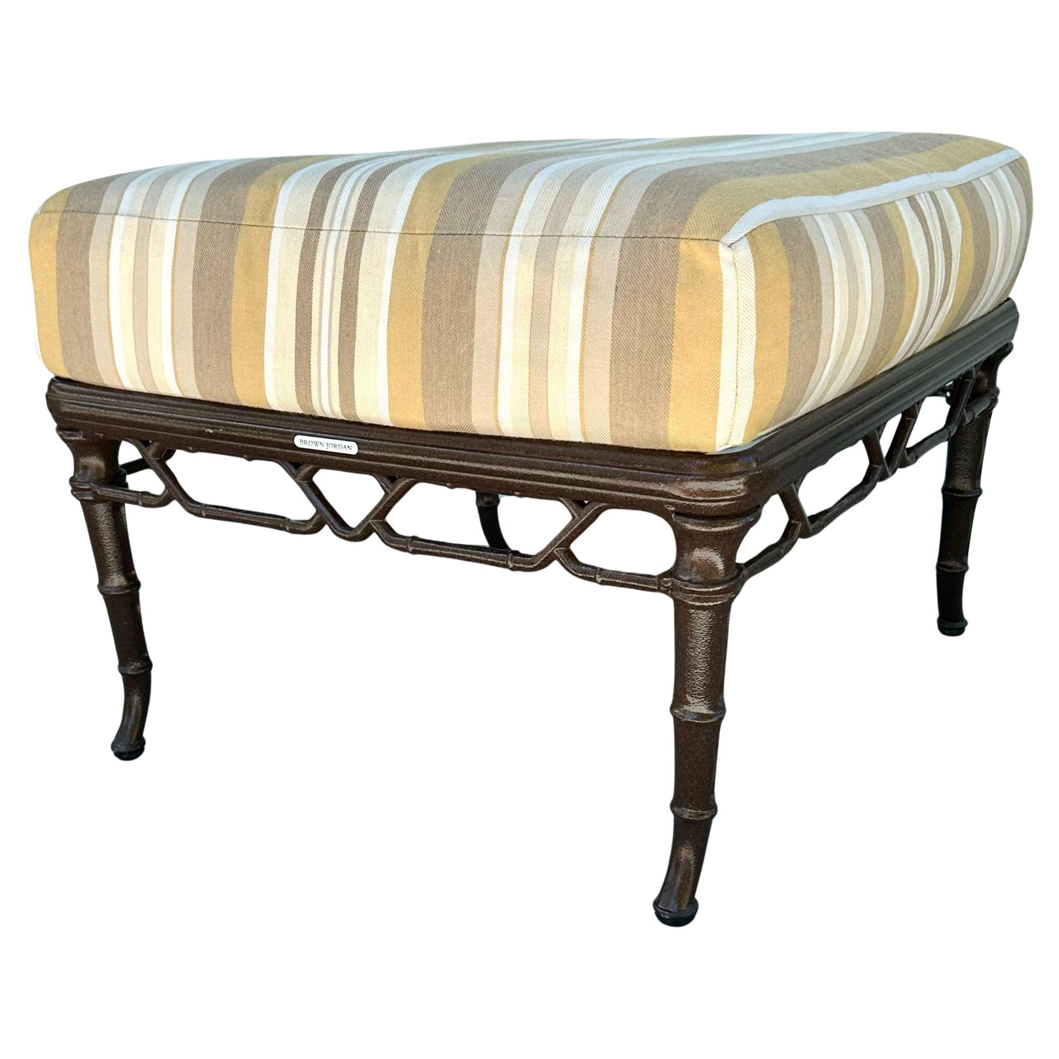 Ottoman de Calcutta brun vintage Jordan Outdoor Furniture en vente