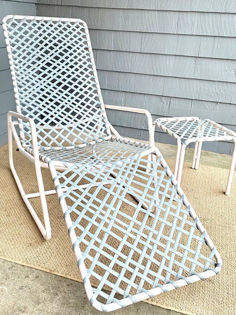 Vintage Brown Jordan Outdoor Patio Chaise Lounge For Sale at 1stDibs