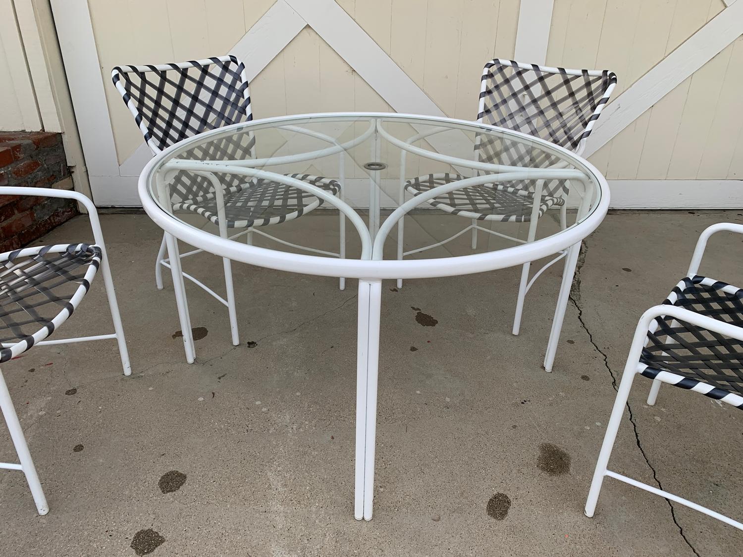 Vintage Brown Jordan Patio Set from the Tamiami Collection 1 Table and 4 Chairs 1