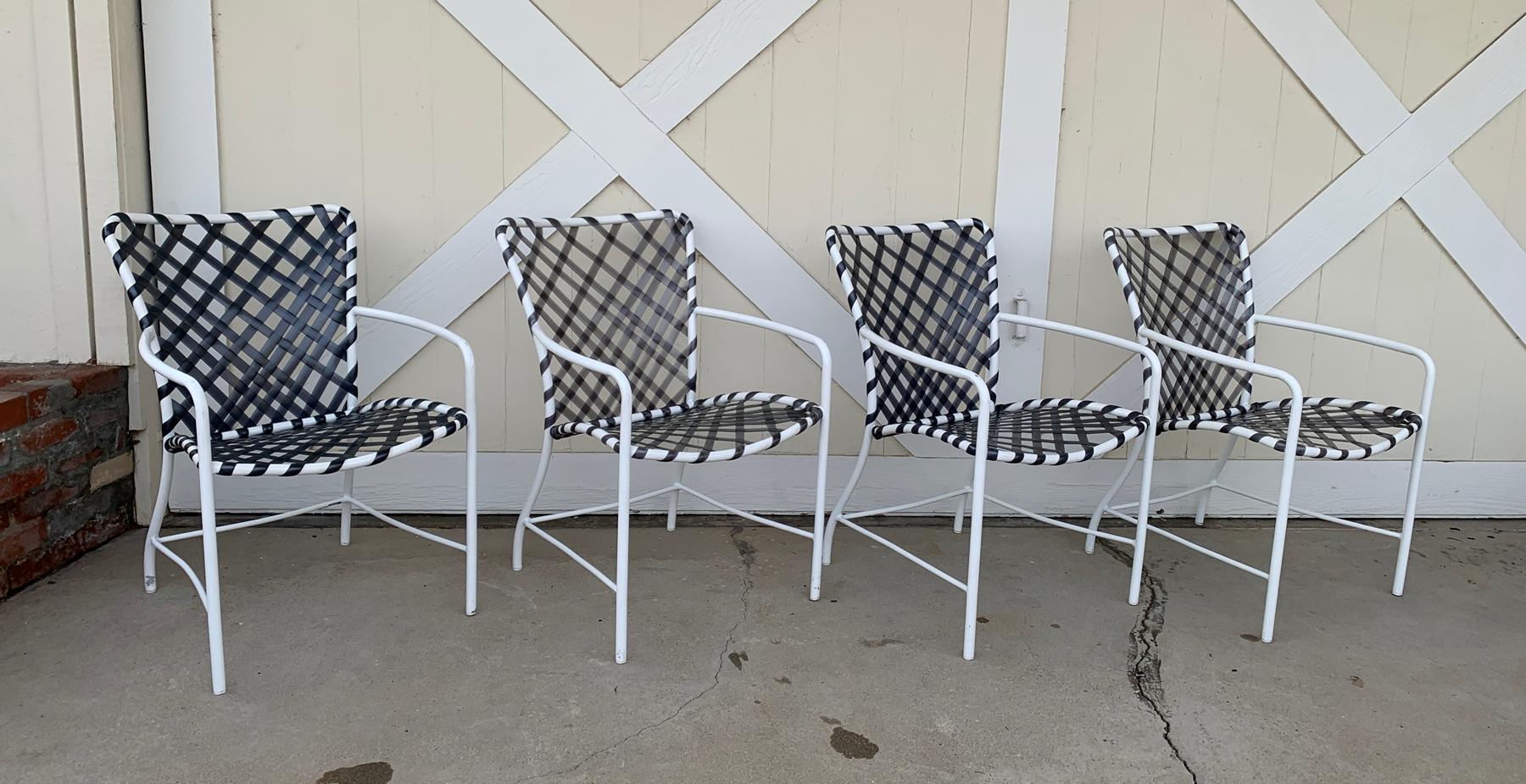 Powder-Coated Vintage Brown Jordan Patio Set from the Tamiami Collection 1 Table and 4 Chairs
