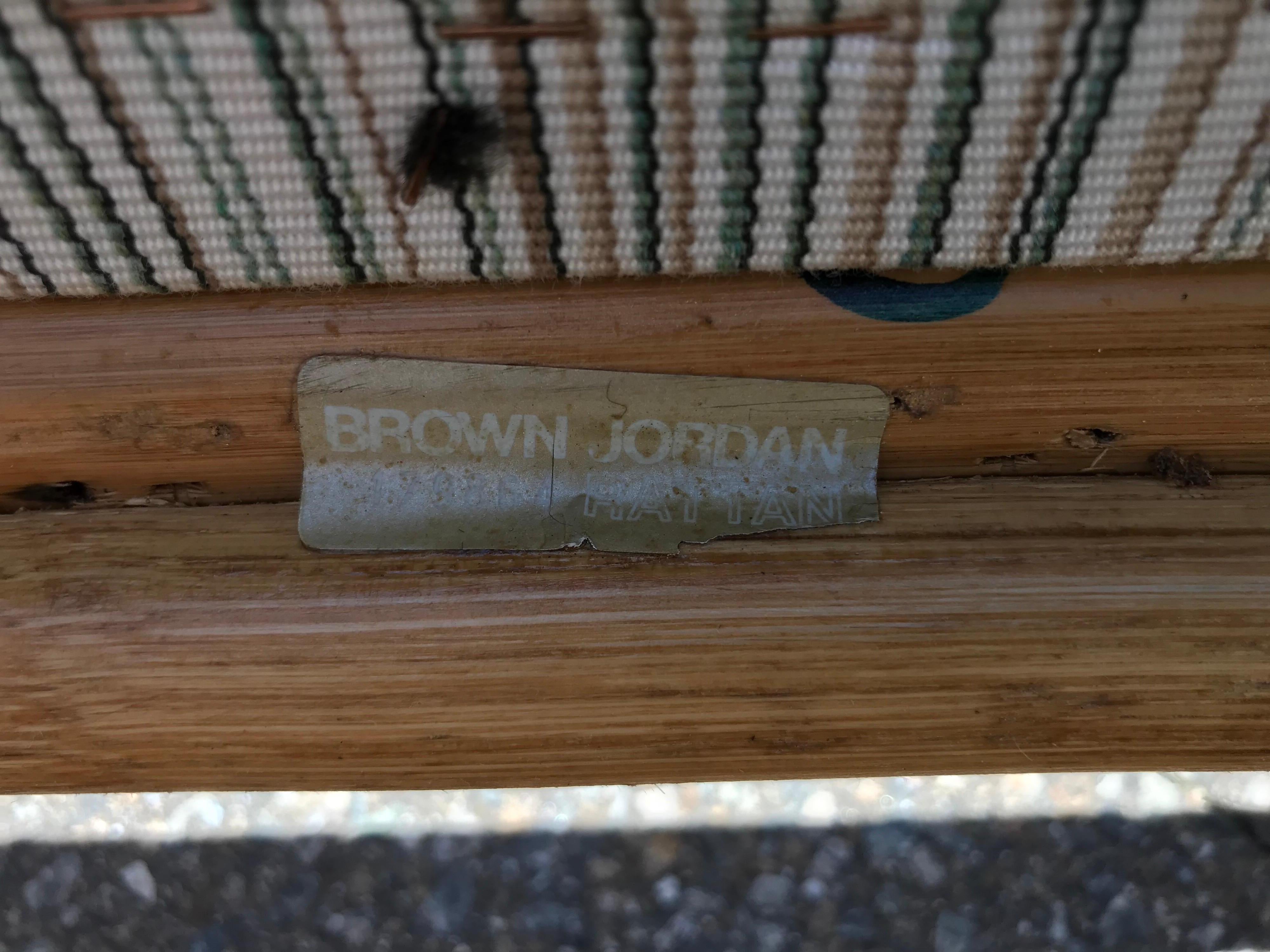 Late 20th Century Vintage Brown Jordan Rattan Porch Furniture
