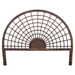 Vintage Brown Jordan Rising Sun King Headboard