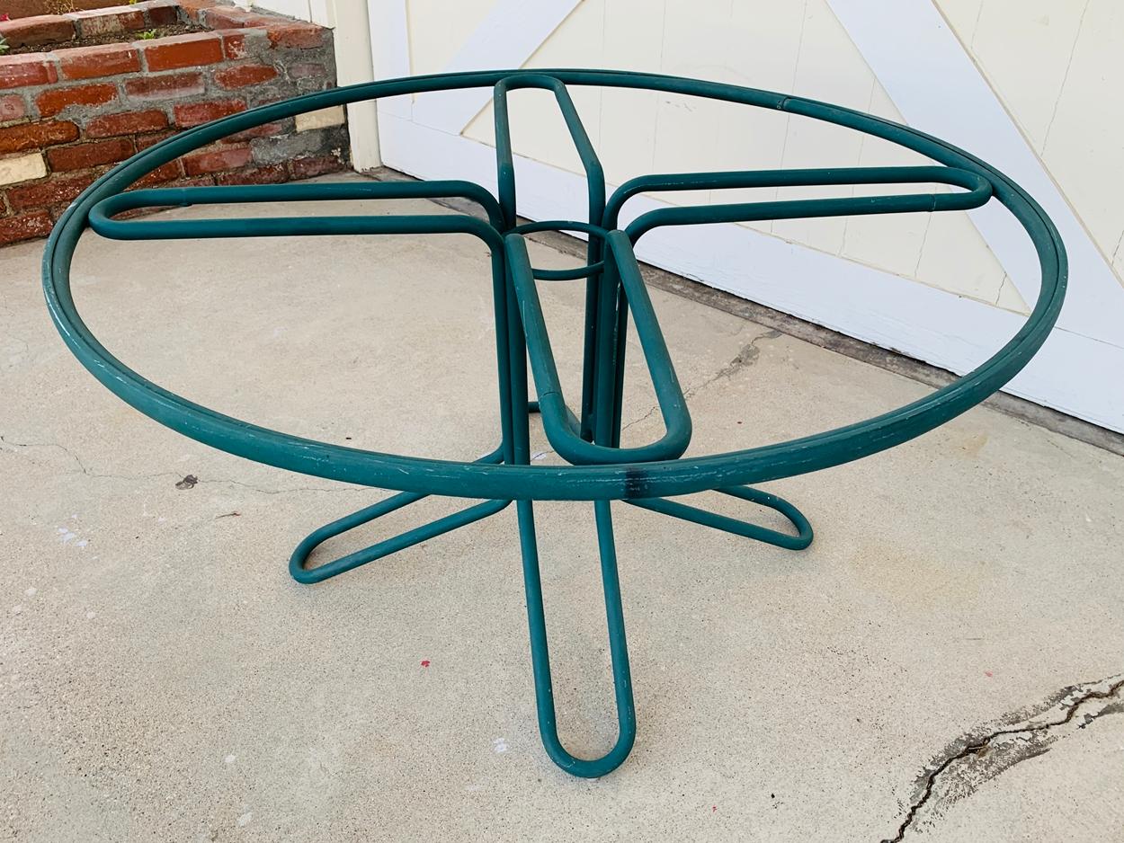 Mid-Century Modern Vintage Brown Jordan Round Dining Table