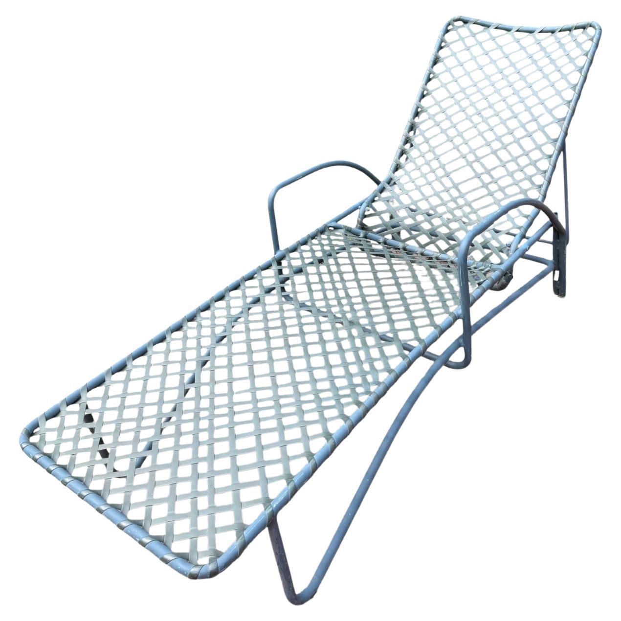 Vintage Brown Jordan Tamiami Green Liege Tamiami Sunbed 1980er Jahre Outdoor Liege