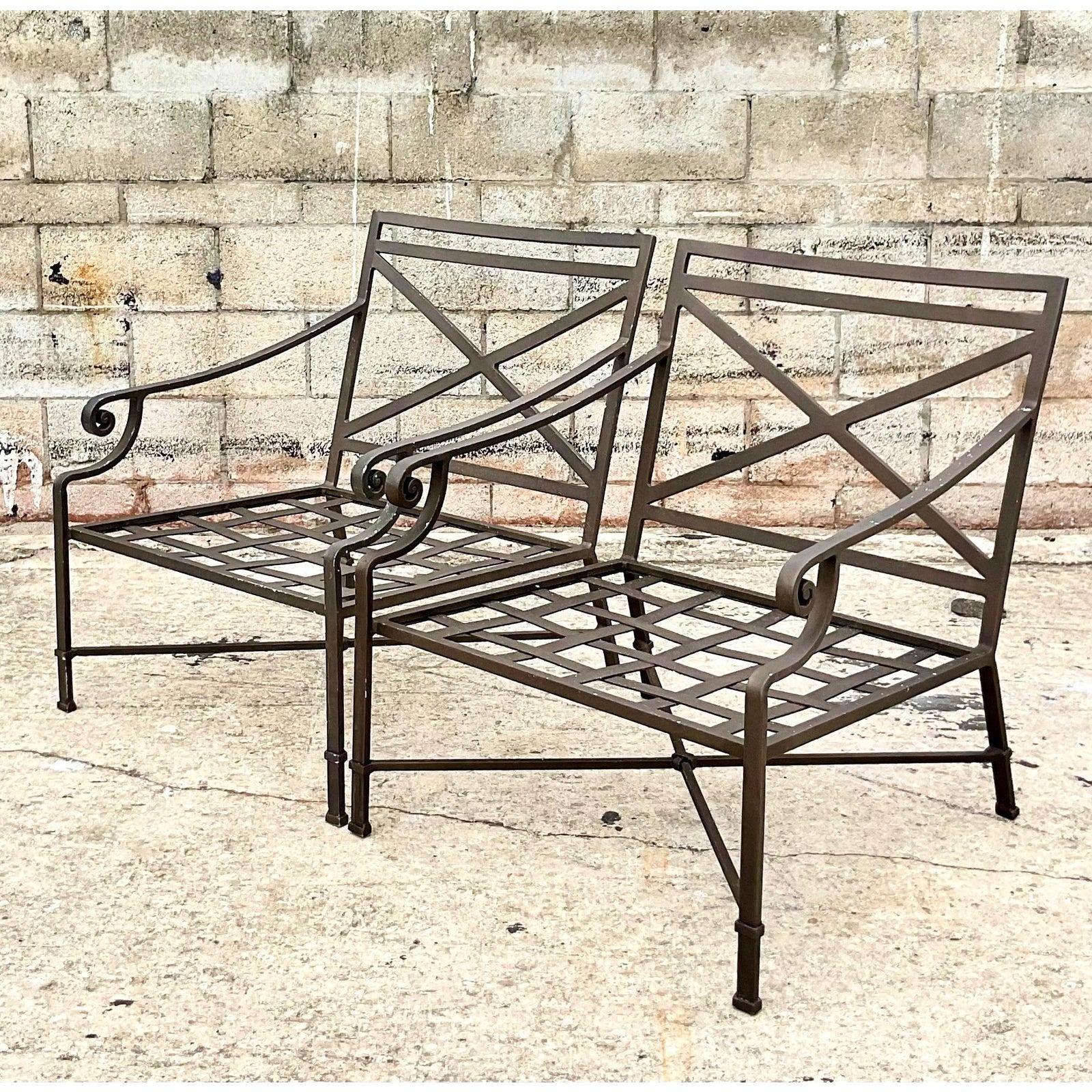 Vintage Brown Jordan Venetian Lounge Chairs, a Pair 1