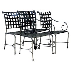 Vintage Brown Jordan Wrought Iron “Florentine” Dining Chairs - Set of 4
