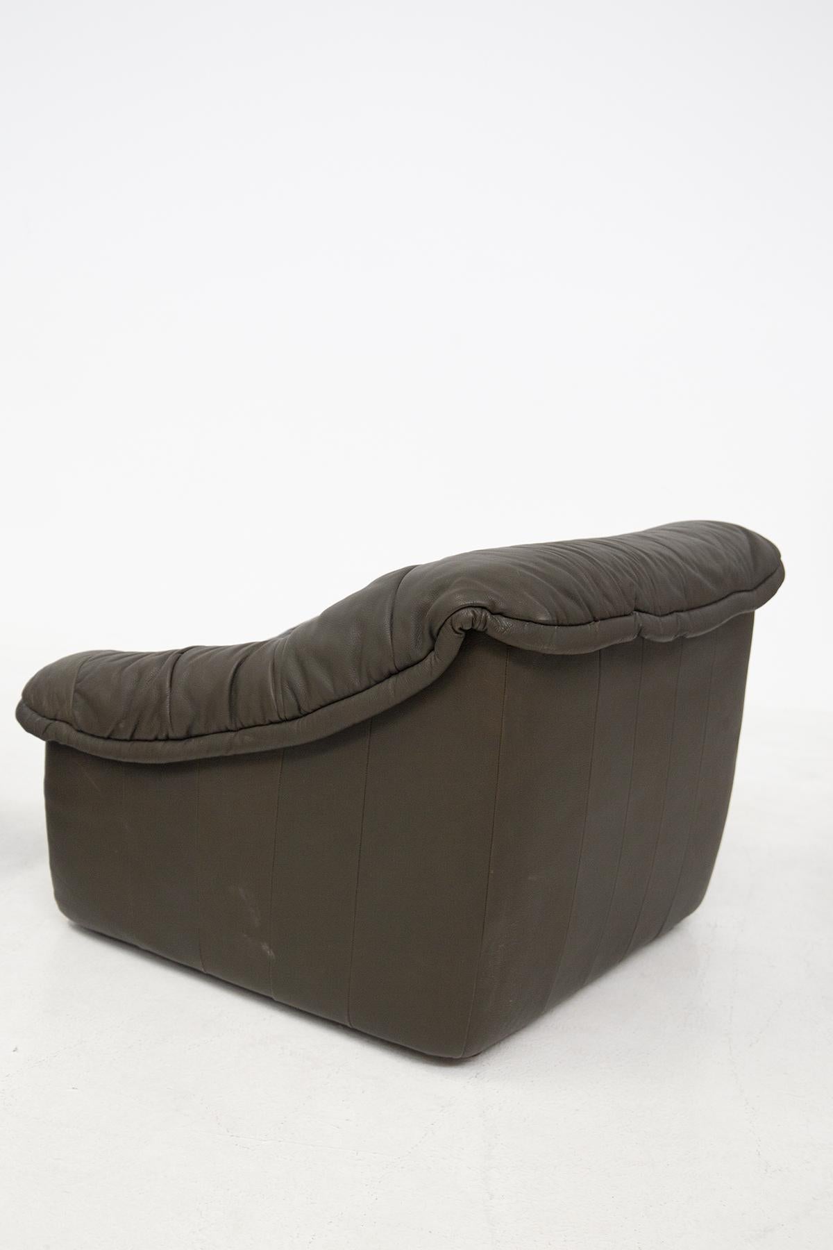 Vintage Brown Leather Armchairs by De pas, D'urbino, Lomazzi 2