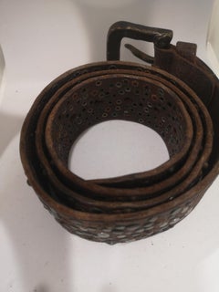 Vintage brown leather belt
