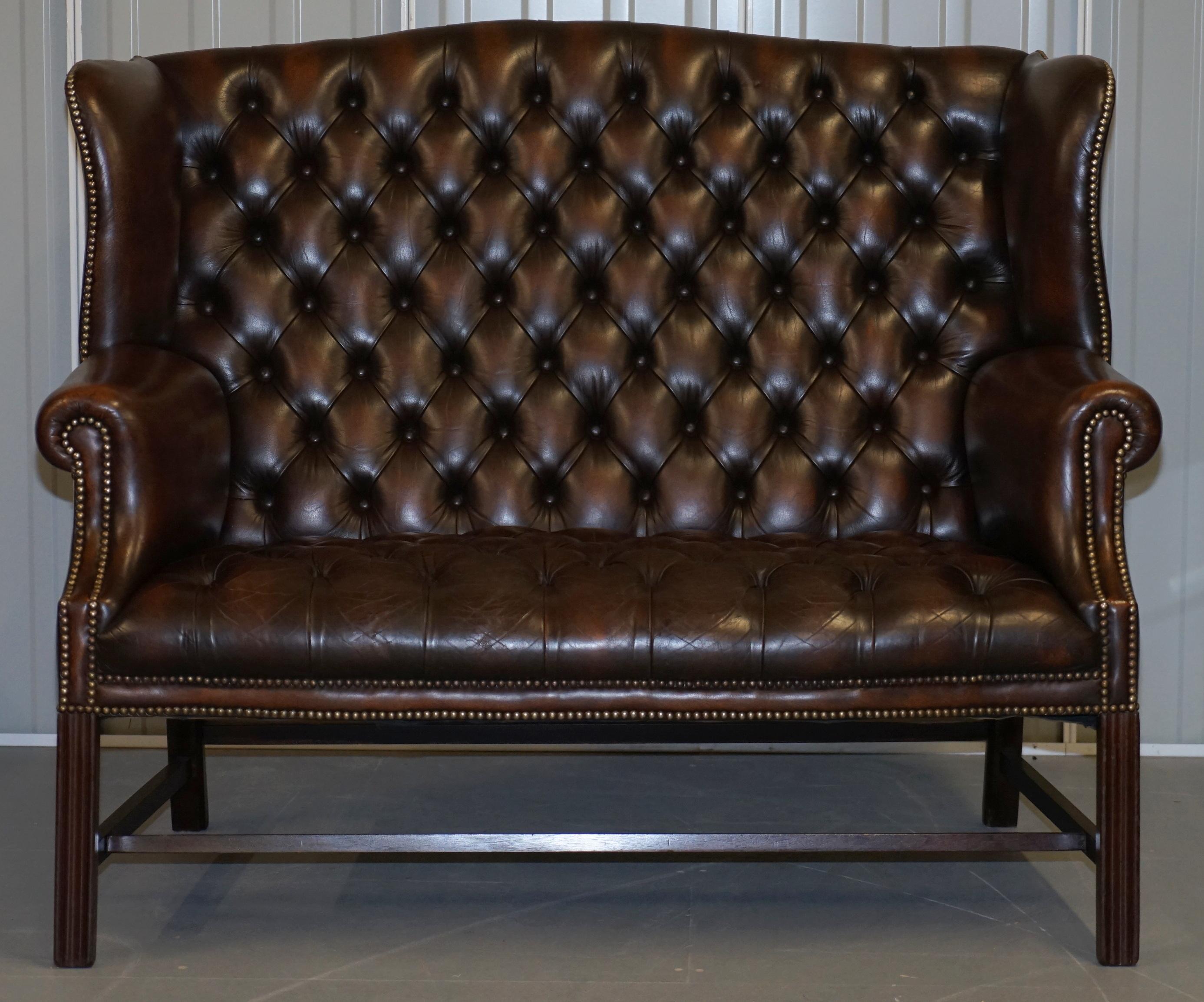 Wimbledon-Furniture

Wimbledon-Furniture is delighted to offer for sale this absolutely stunning original vintage fully buttoned aged brown leather chesterfield wingback sofa

Please note the delivery fee listed is just a guide, it covers within