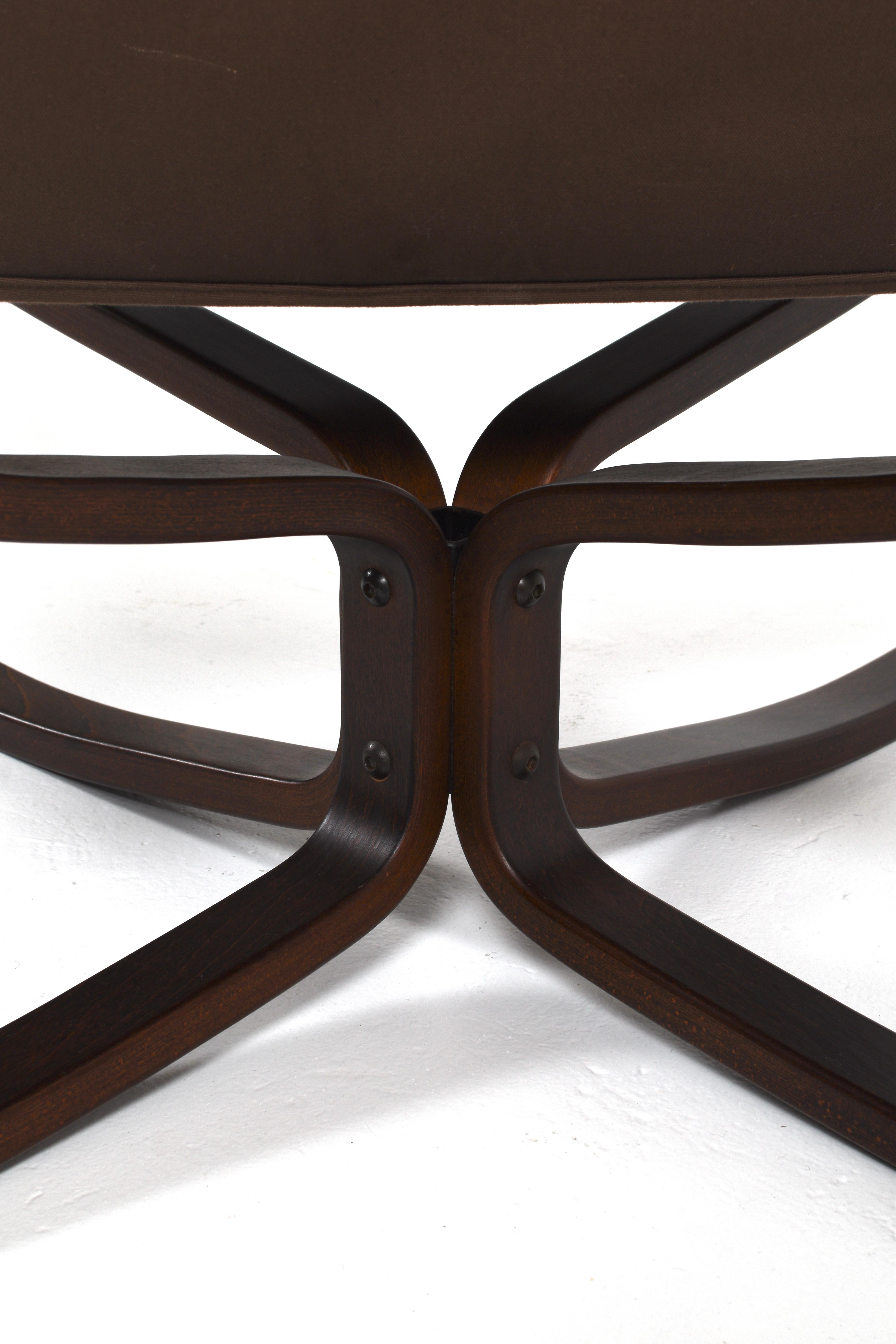 Vintage Brown Leather Falcon Lounge Chair by Sigurd Ressell, Norway, 70s For Sale 7