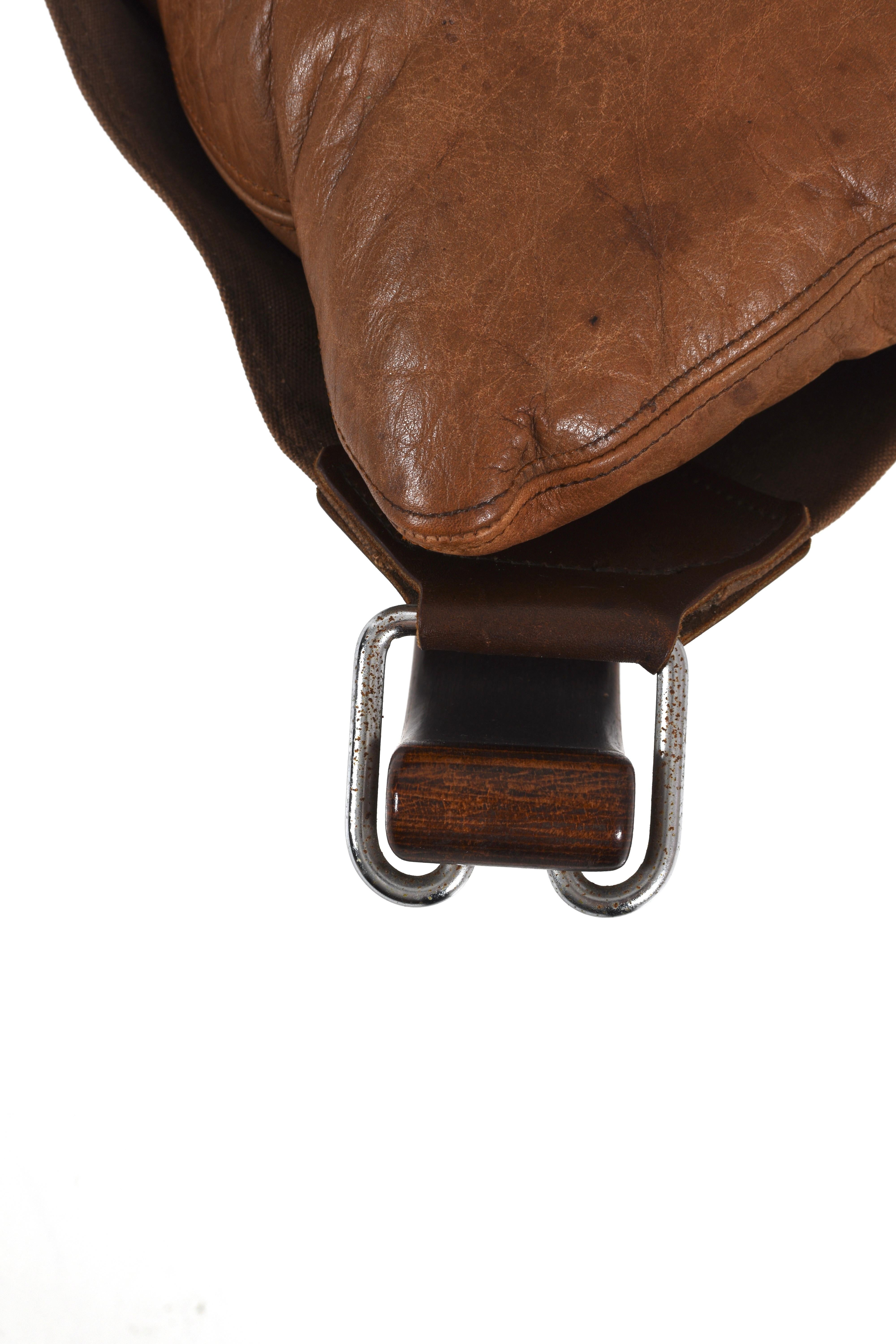 Vintage Brown Leather Falcon Lounge Chair by Sigurd Ressell, Norway, 70s For Sale 1