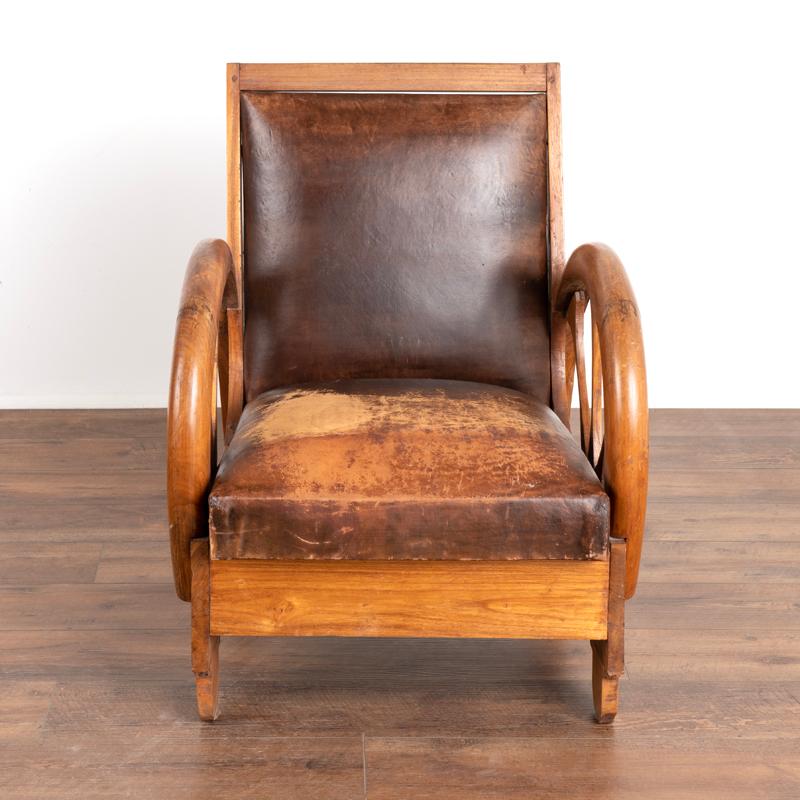 Vintage Brown Leather Loveseat and Pair of Arm Chairs, Set of 3 from Denmark 2