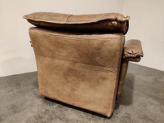 Vintage Brown Leather Modular Sofa by Laauser, 1960s