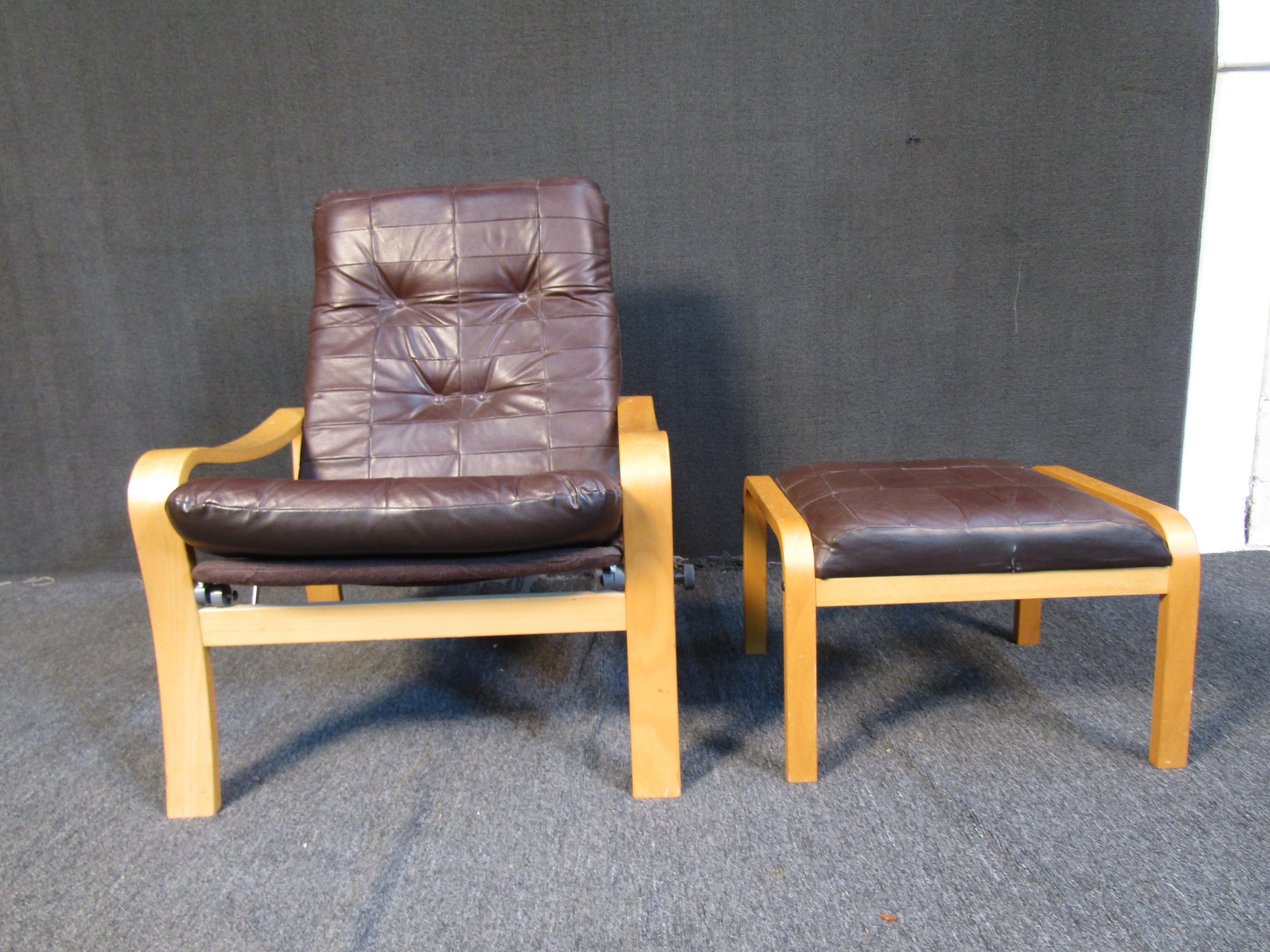 vintage leather recliner chair