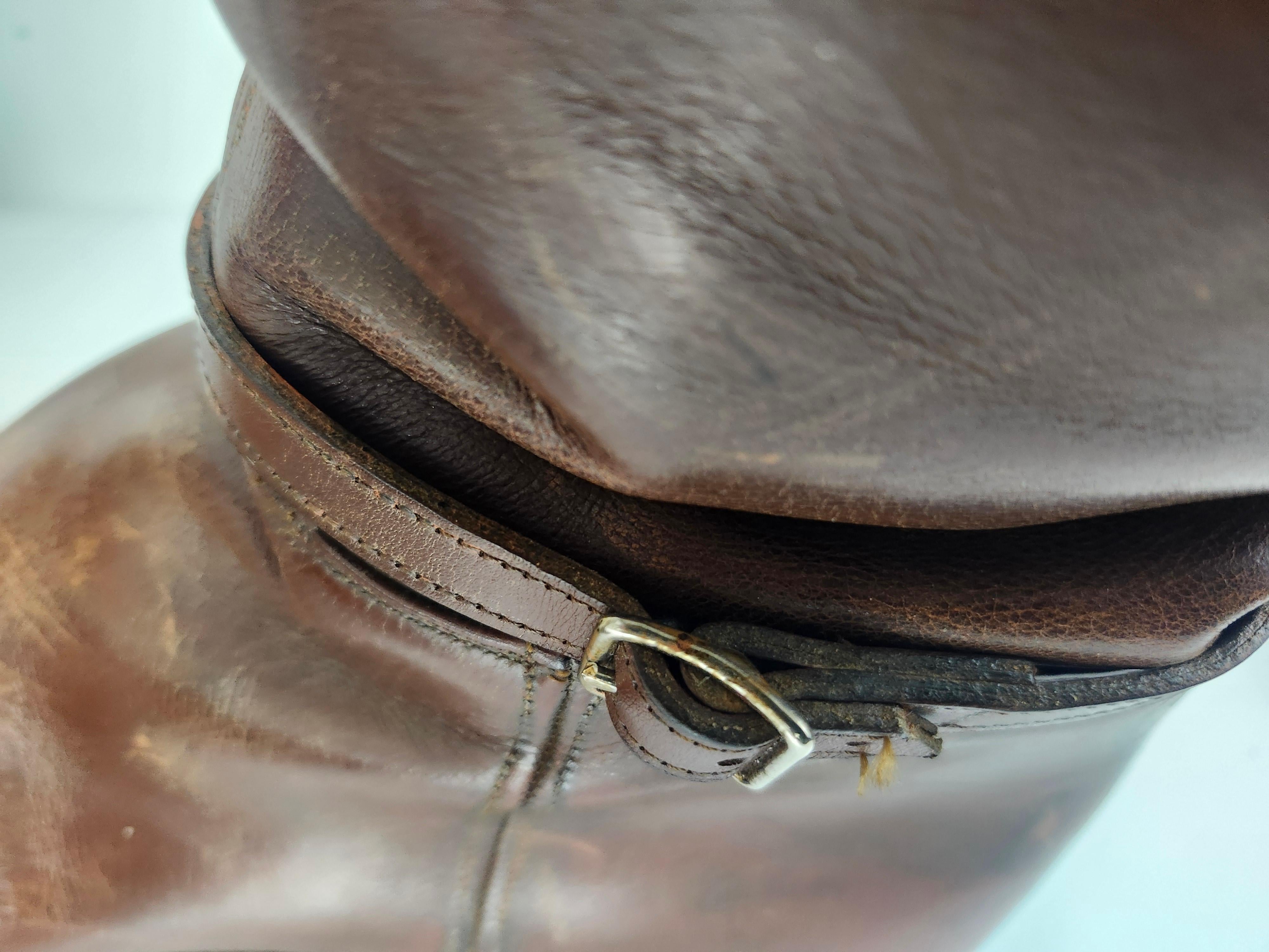 Late 20th Century Vintage Brown Leather Riding Boots by Dehners For Sale