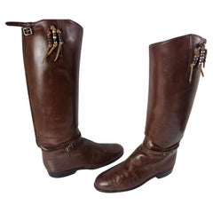 Bottes d'équitation vintage en cuir Brown par Dehners