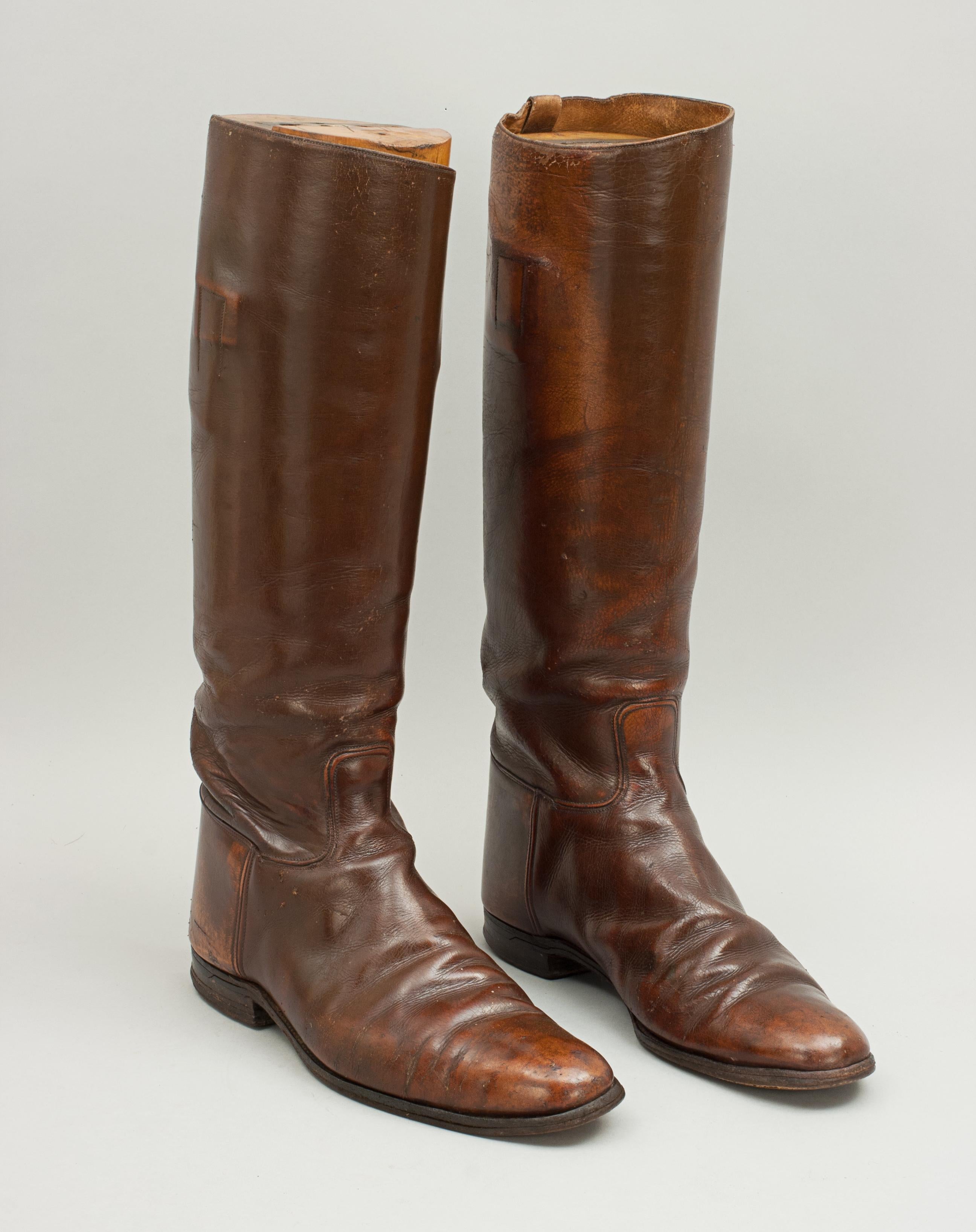 vintage brown leather boots