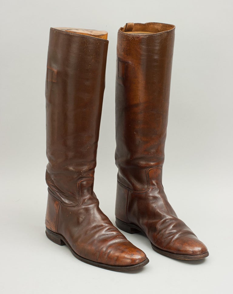 canvas and leather riding boots