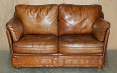 ViNTAGE BROWN LEATHER ROCHE BOBOIS MID CENTURY MODERN CONTEMPORARY SOFA