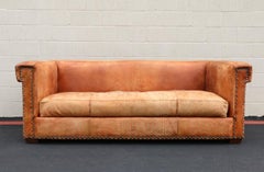 Vintage Brown Leather Sofa by Ralph Lauren for Henredon Furniture Ind., Inc.