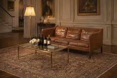 Danish Modern Cognac Leather Sofa