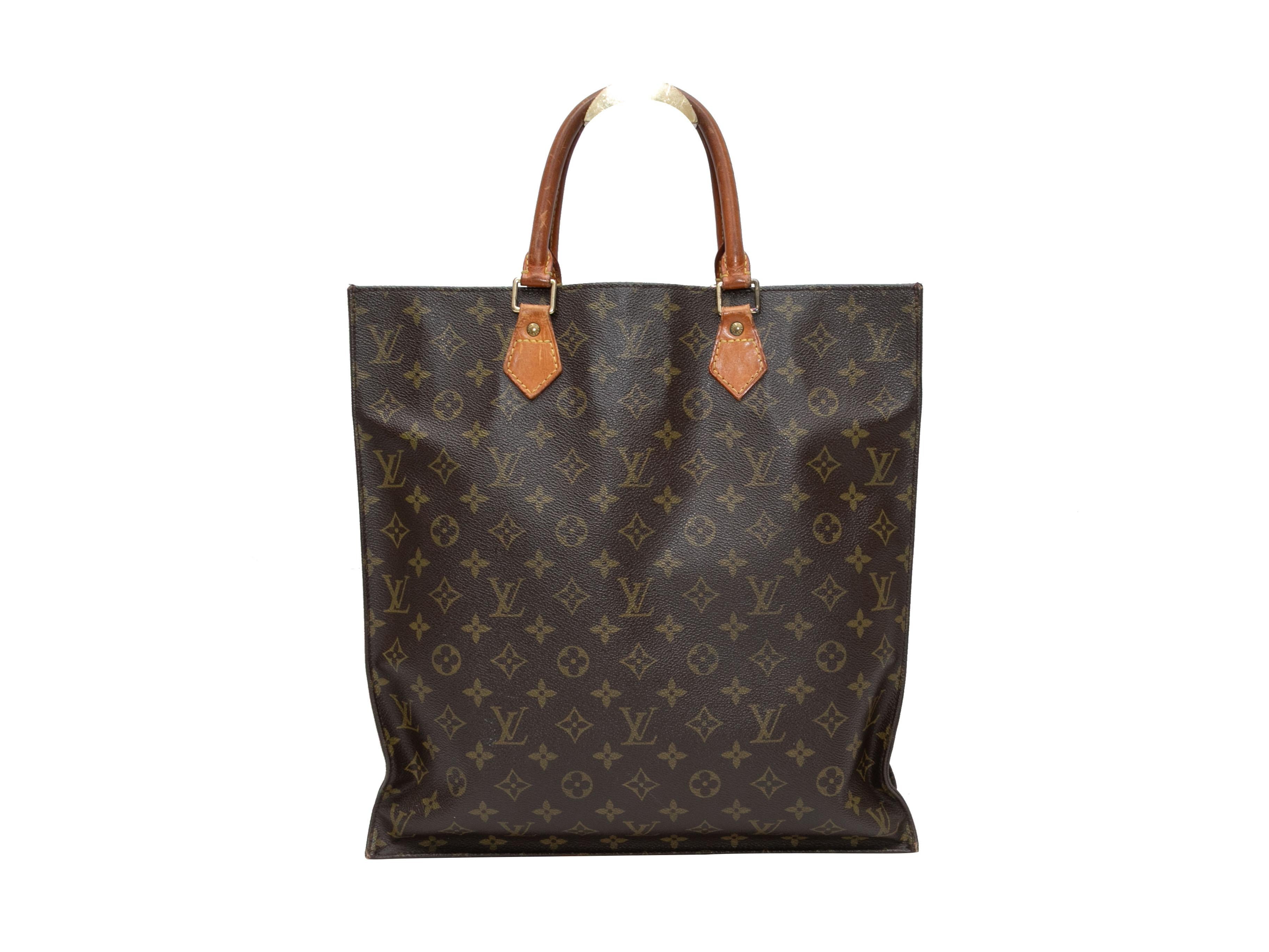 Vintage Brown Louis Vuitton 1980s Sac Plat Bag In Good Condition In New York, NY