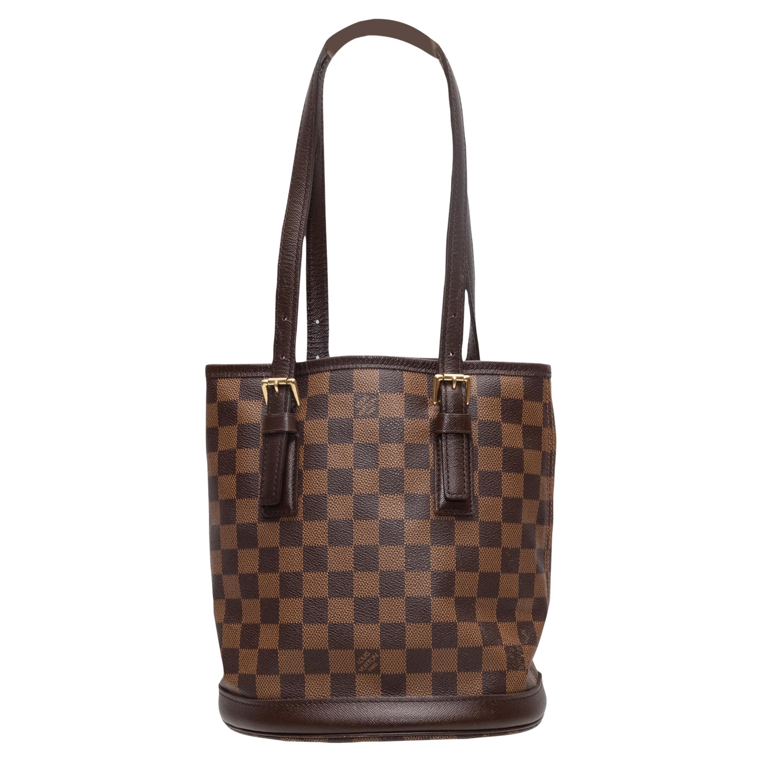 Borsa marrone vintage Louis Vuitton Damier Ebene Marais