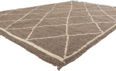 Vintage Brown Moroccan Beni Ourain Rug
