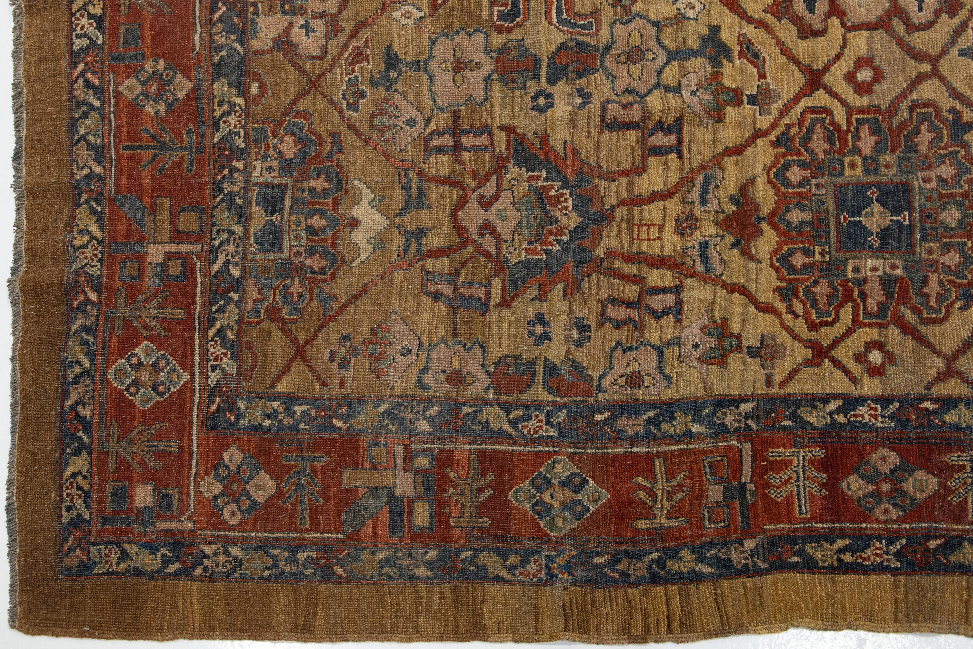 Alfombra de lana persa tribal Bakshaish marrón vintage en venta 4