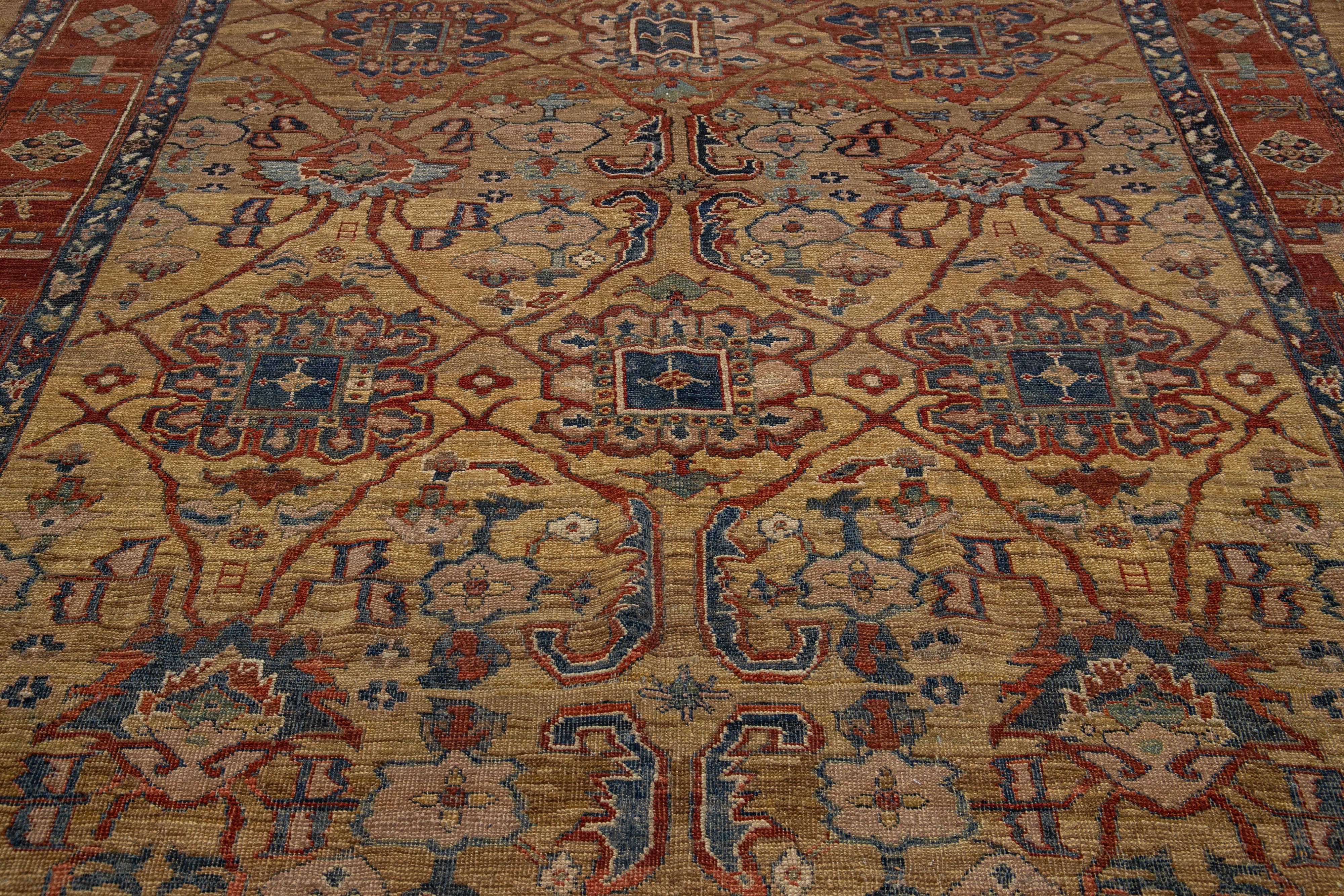 Alfombra de lana persa tribal Bakshaish marrón vintage en venta 5