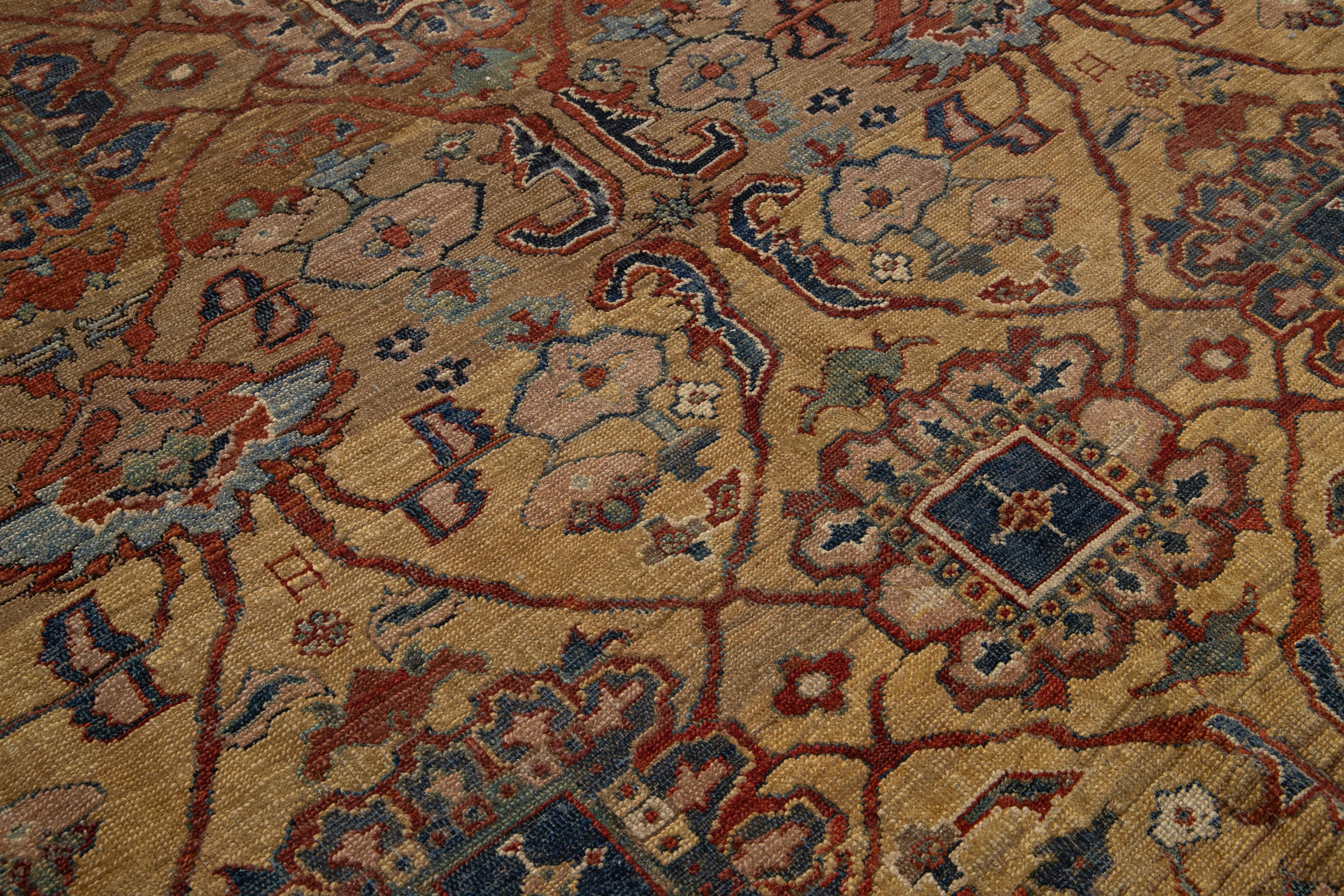 Alfombra de lana persa tribal Bakshaish marrón vintage en venta 6