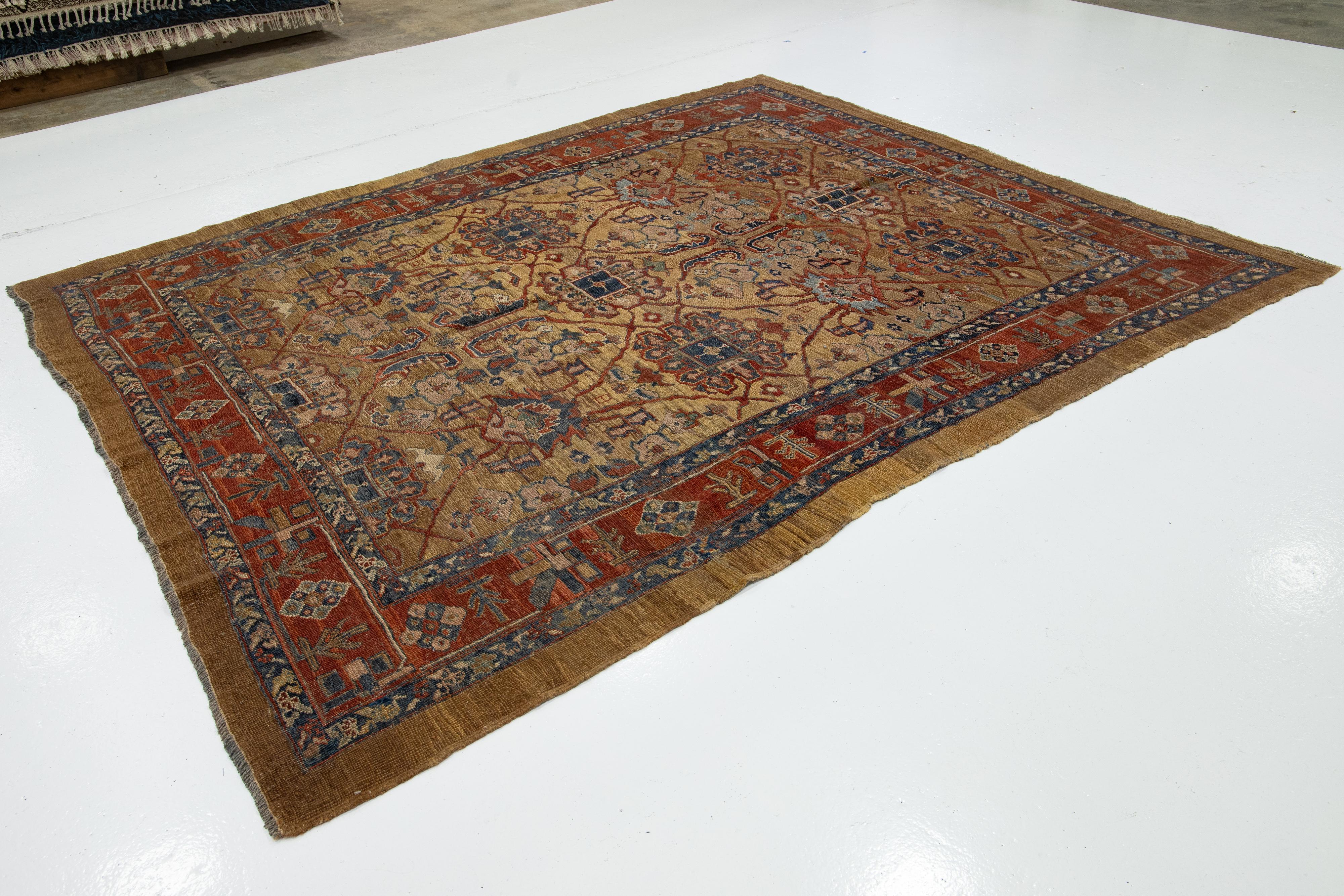 Alfombra de lana persa tribal Bakshaish marrón vintage Anudado a mano en venta