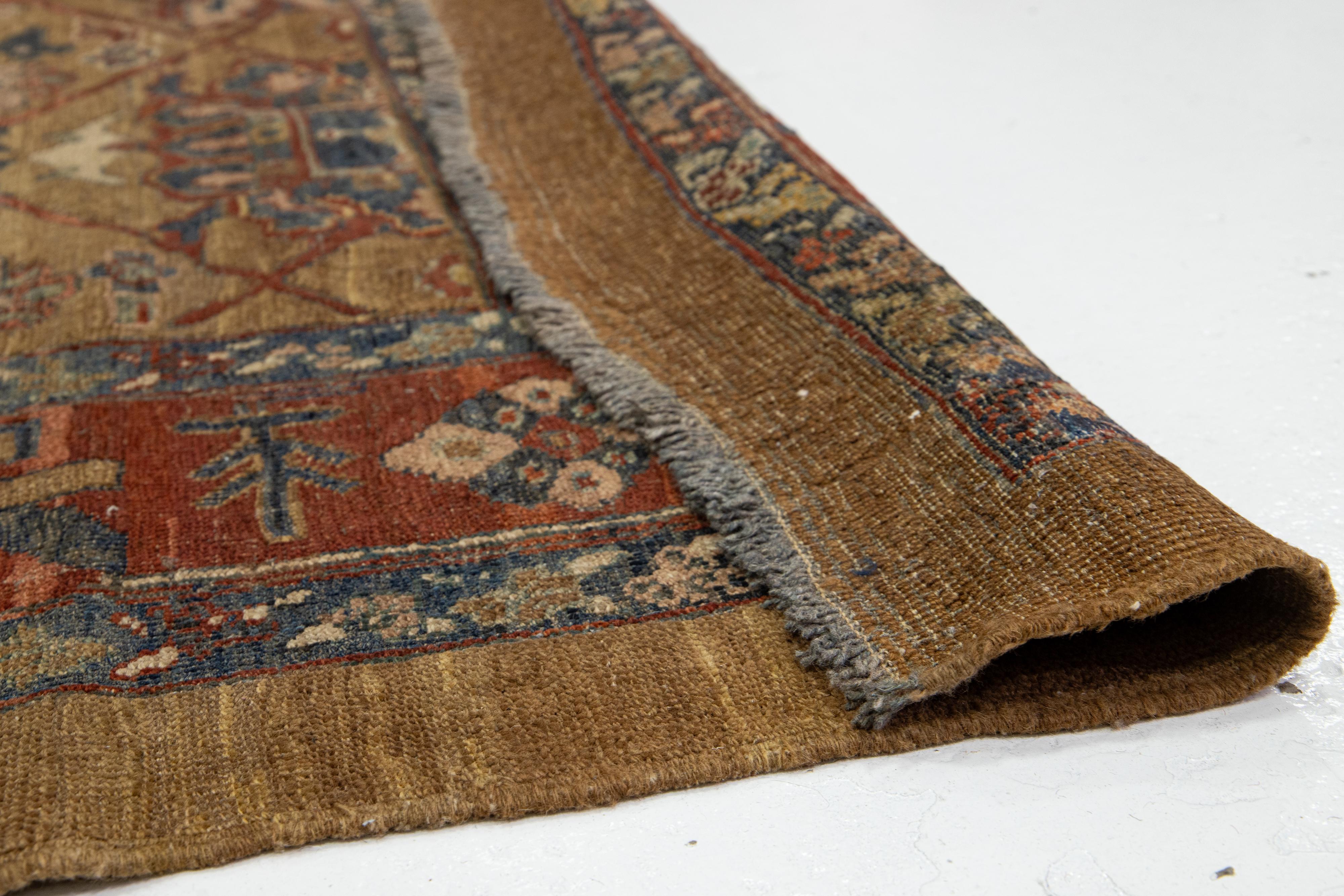 Alfombra de lana persa tribal Bakshaish marrón vintage Lana en venta